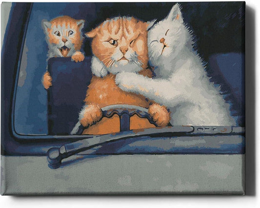 Картина по номерам Котейки