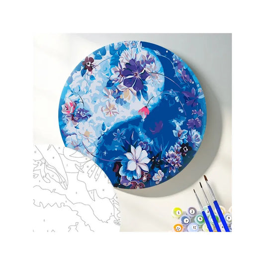 Круглая картина по номерам Энергия жизни