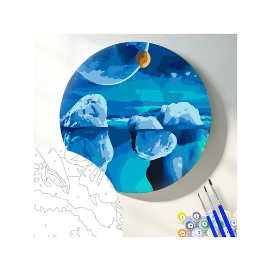 Круглая картина по номерам Пространство Ледников