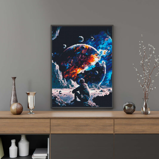 Алмазная мозаика Астронавт на Луне (40x30)