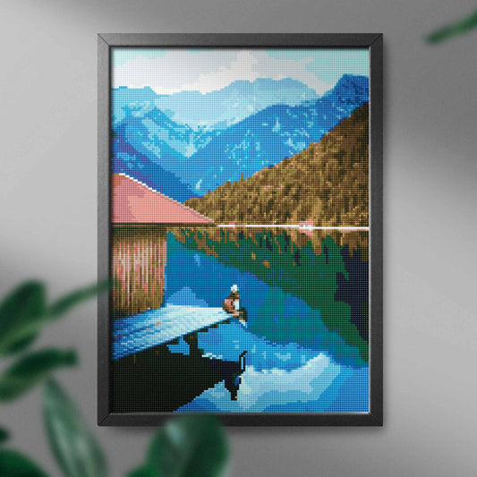 Алмазная мозаика Тишина в горах (40х50)