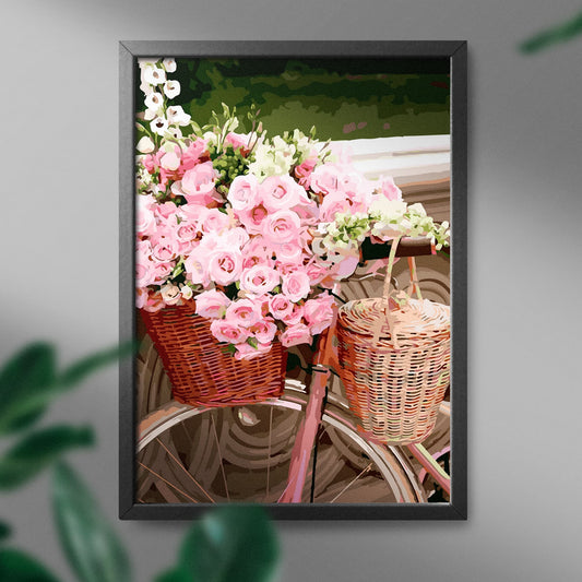 Картина по номерам Цветы в корзине