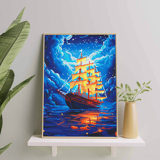 Алмазная мозаика Волшебный корабль (40х50)