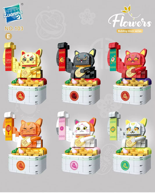 Конструктор «Красный Манэки-нэко» (166 деталей) — талисман удачи, энергии и благополучия