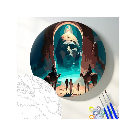 Круглая картина по номерам Сфинкс Египта