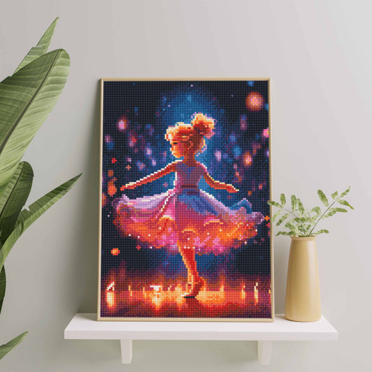 Алмазная мозаика Балерина на сцене (30х40)