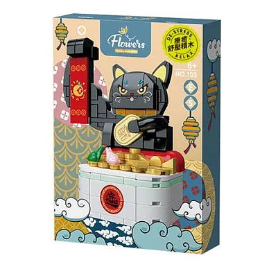 Конструктор «Манэки-нэко» (166 деталей) — символ удачи и яркий декоративный набор