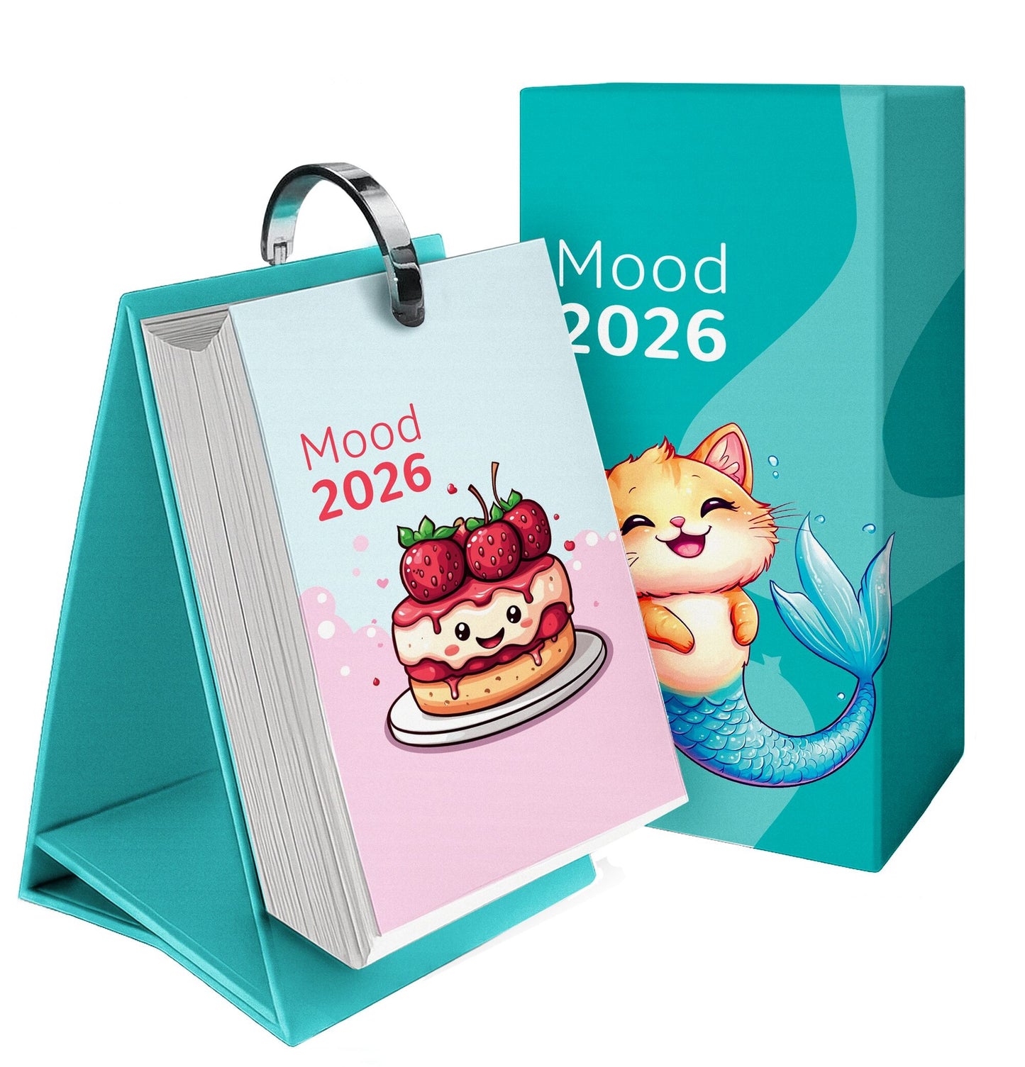 Настольный календарь Sovabooks Mood 2026 на 2026 год, офисный настольный календарь с ярким дизайном и месяцами.