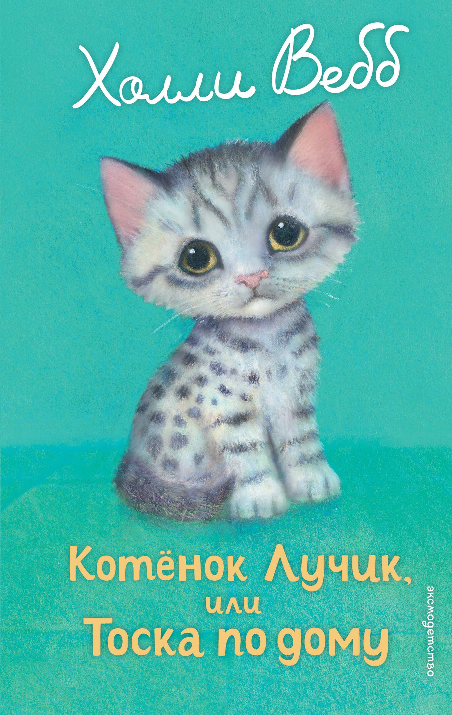 Детская книга "Котенок Лучик, или Тоска по дому" выпуск 52 от SOVABOOKS, изображение обложки с котенком и названием.