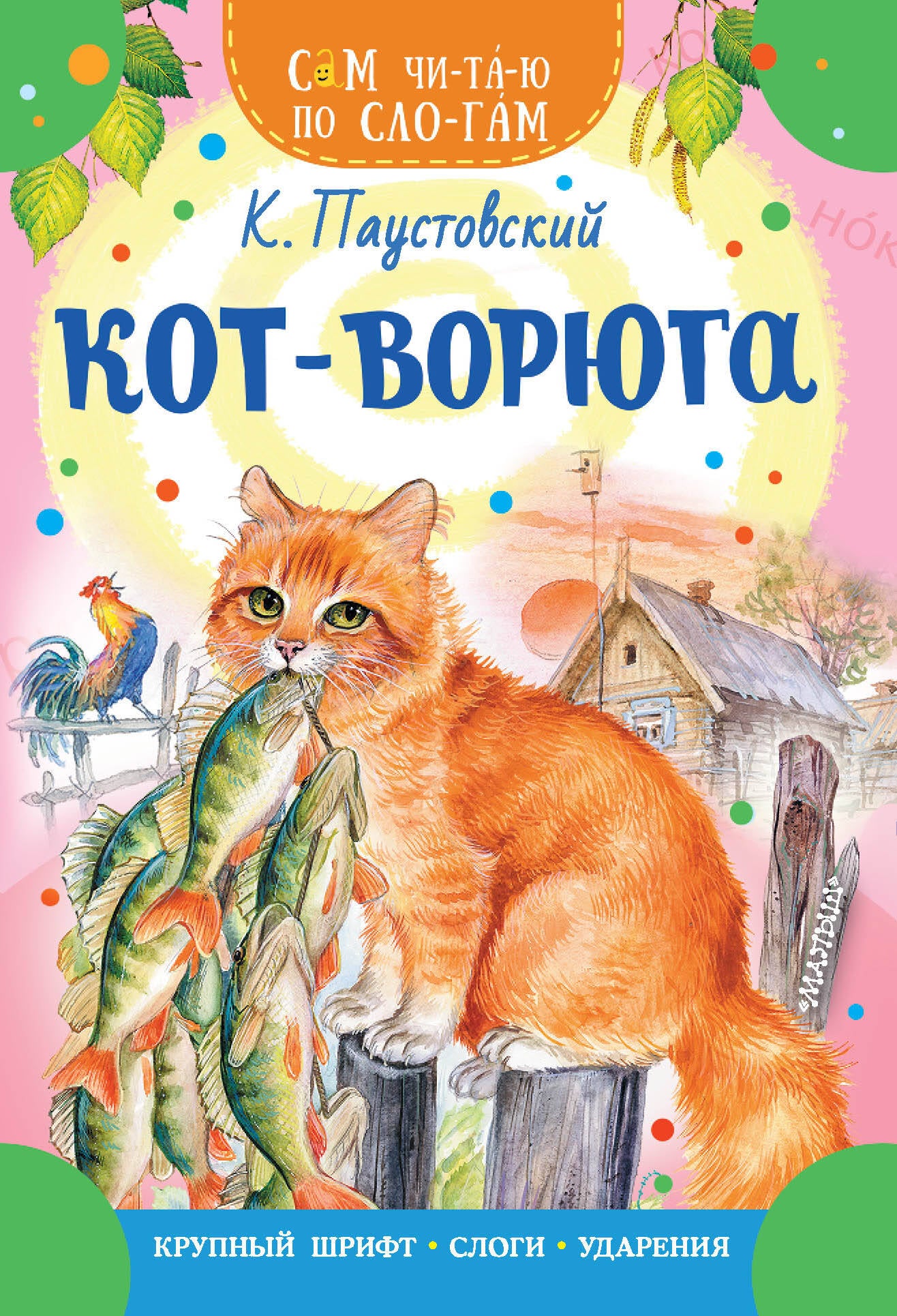 Рассказ о коте-ворюге для детей из российской книги SOVABOOKS, изображение обложки книги с названием.