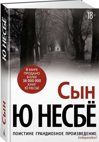Обложка книги "Сын" Несбе Ю, российский роман в жанре мистического триллера и загадки, издательство Sovabooks