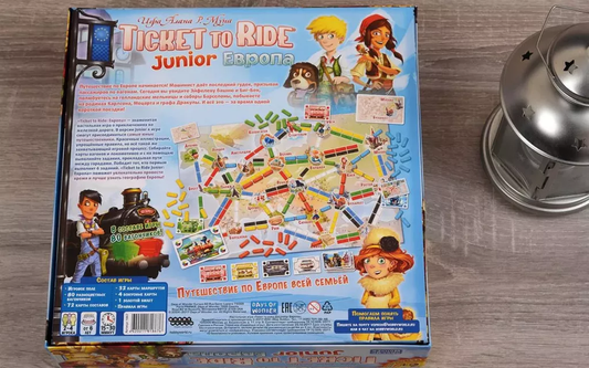 Детская настольная игра Ticket to Ride Junior Европа от SOVABOOKS, карта Европы для стратегической игры