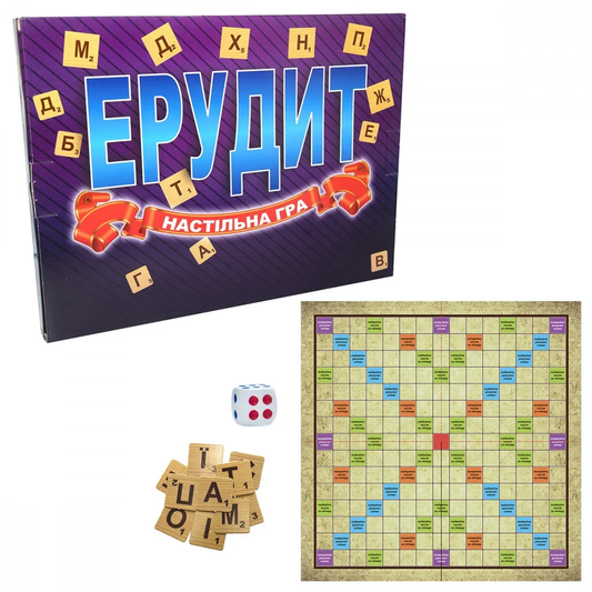 Настольная игра Ерудит от Sovabooks, семейная логическая игра для развития ума и командной работы.