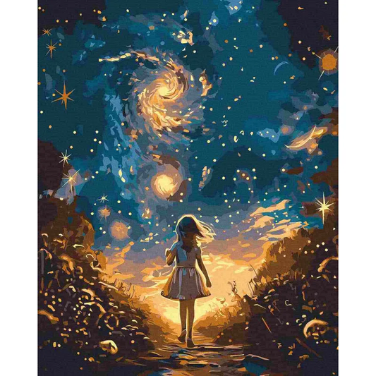 Книга Картина по номерам Открытие галактики (Золотая краска) - nan | SOVABOOKS