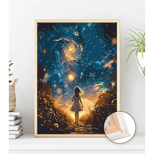 Картина по номерам Открытие галактики (Золотая краска)