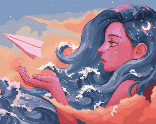 Книга Картина по номерам Бумажный самолетик - nan | SOVABOOKS