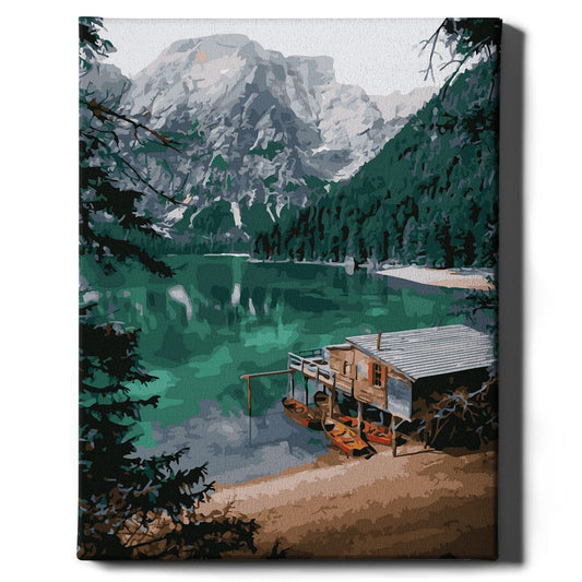 Картина по номерам Изумрудное озеро