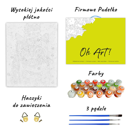 Картина по номерам Заход солнца над Хогвартсом