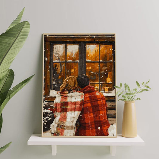 Картина по номерам Любовь у камина