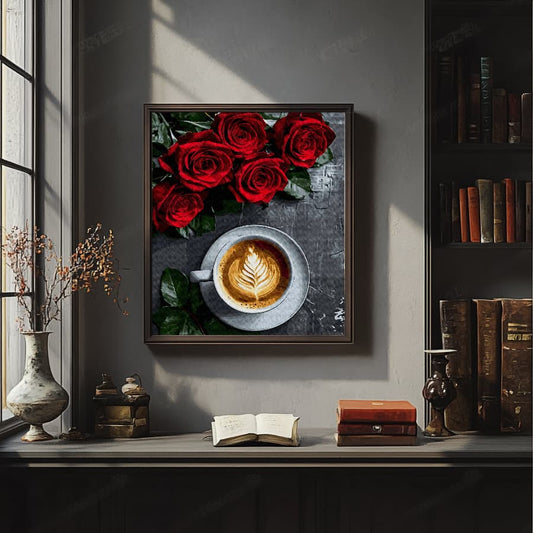 Картина по номерам Кофе и розы