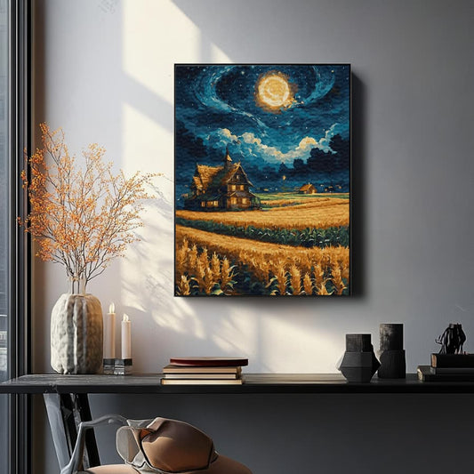 Картина по номерам Золотые ночи ( золотая краска)