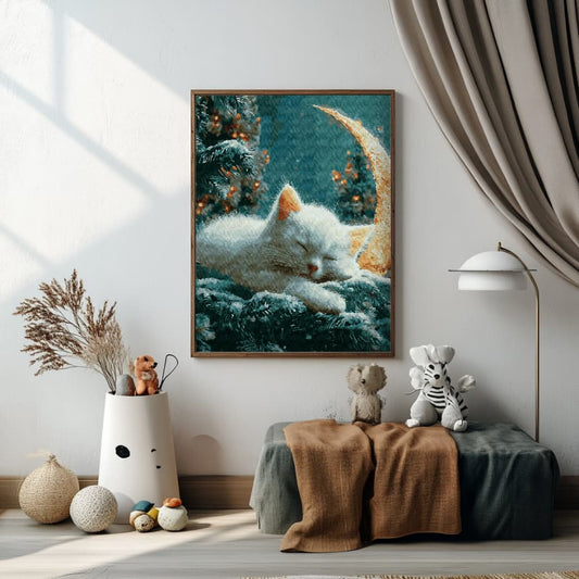 Картина по номерам Котенок под луной