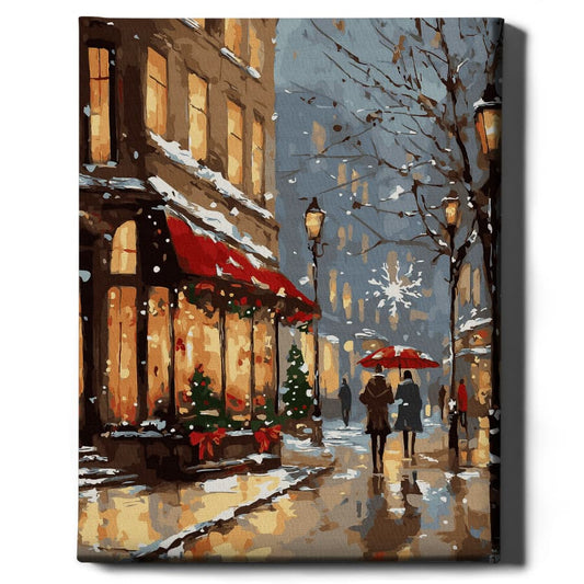 Картина по номерам Зимняя прогулка