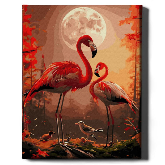 Картина по номерам Лунные фламинго