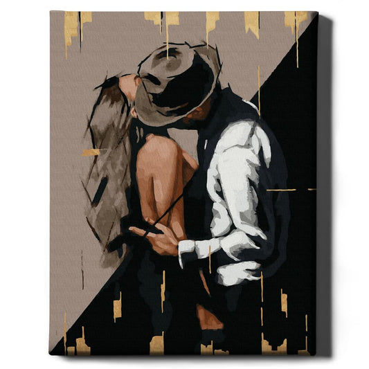 Картина по номерам Искусство страсти ( золотая краска)