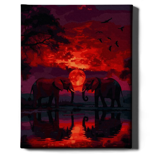 Картина по номерам Саванна под луной