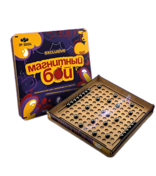 Настольная игра Магнитный бой SOVABOOKS, для взрослых и пар, изображение с игровыми магнитами и игровым полем