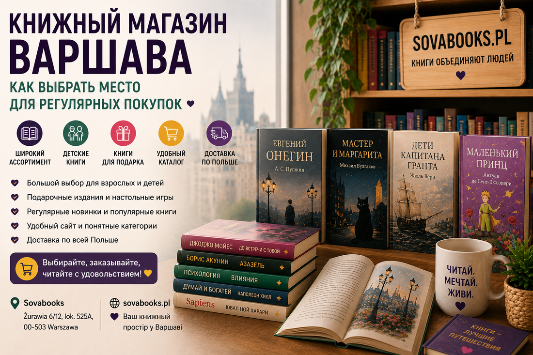Книжный магазин Варшава русские книги: как выбрать место для регулярных покупок