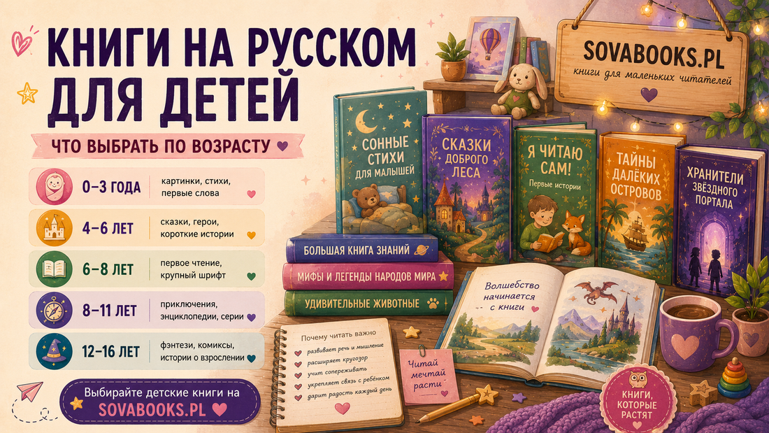 Книги на русском для детей: что выбрать по возрасту
