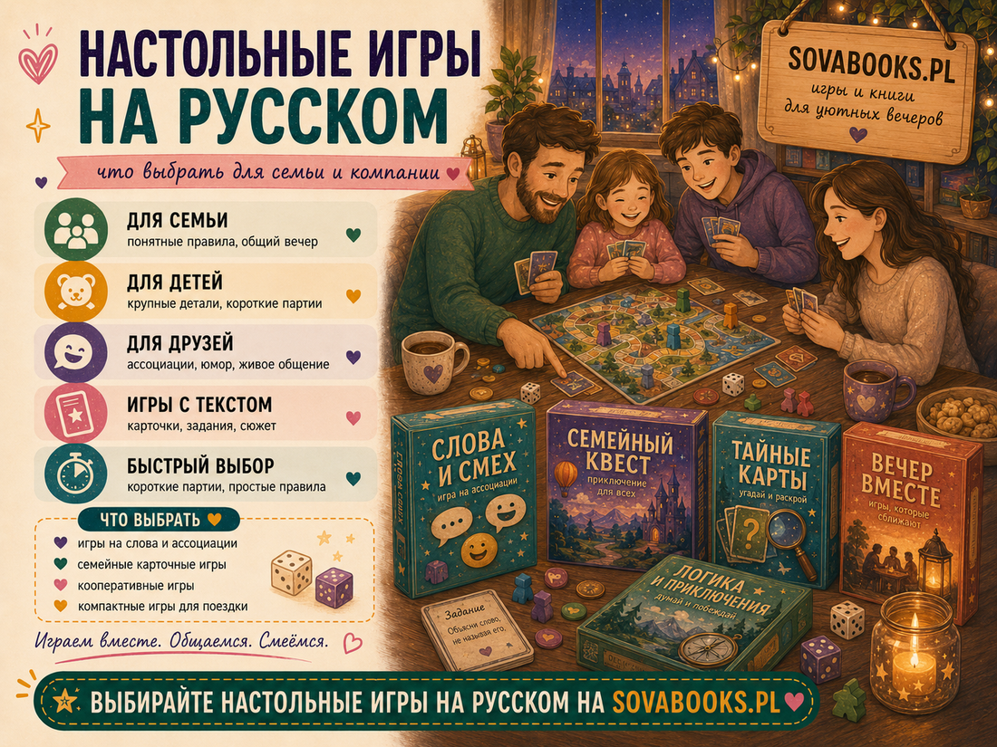 Настольные игры на русском: что выбрать для семьи и компании