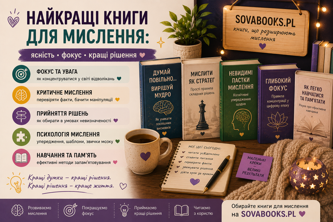 Найкращі книги для мислення: що читати для фокусу і рішень