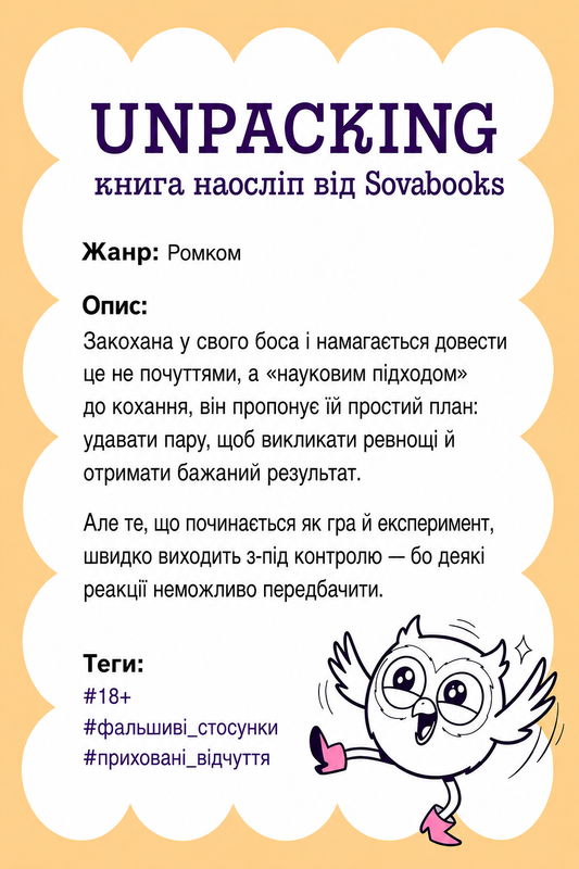UNPACKING книга наосліп від SOVABOOKS -  Ромком