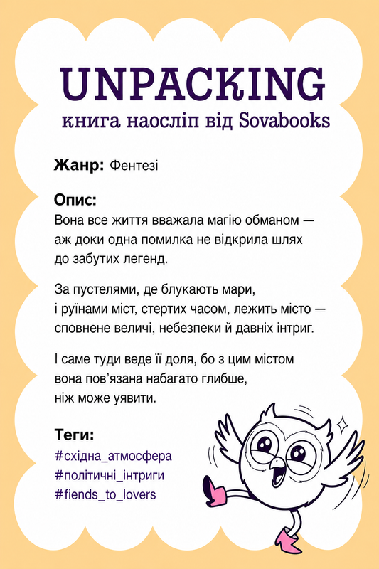 UNPACKING книга наосліп від SOVABOOKS -  Фентезі
