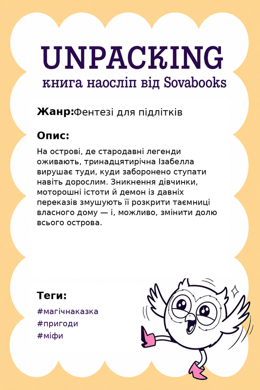 UNPACKING книга наосліп від SOVABOOKS -  Фентезі
