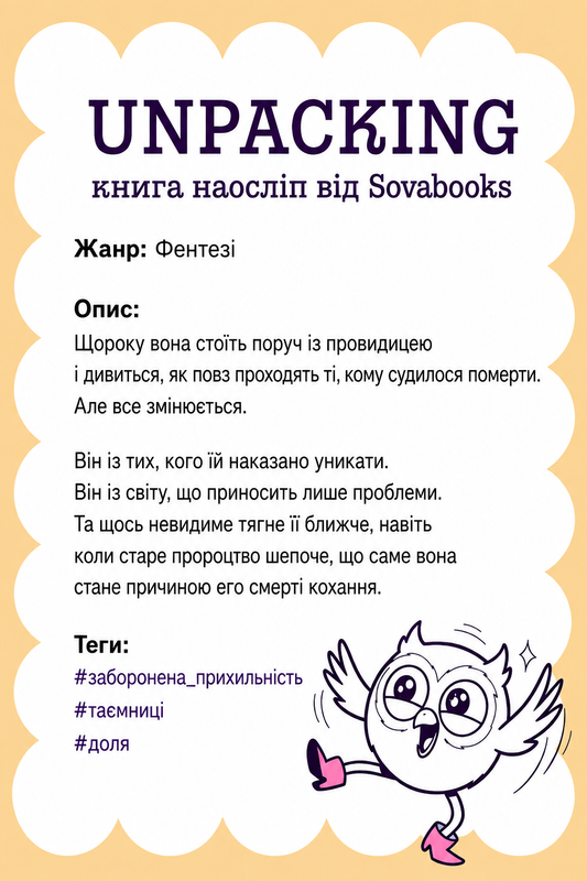 UNPACKING книга наосліп від SOVABOOKS -  Фентезі