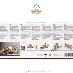 Механический деревянный конструктор «Локомотив с угольным тендером»