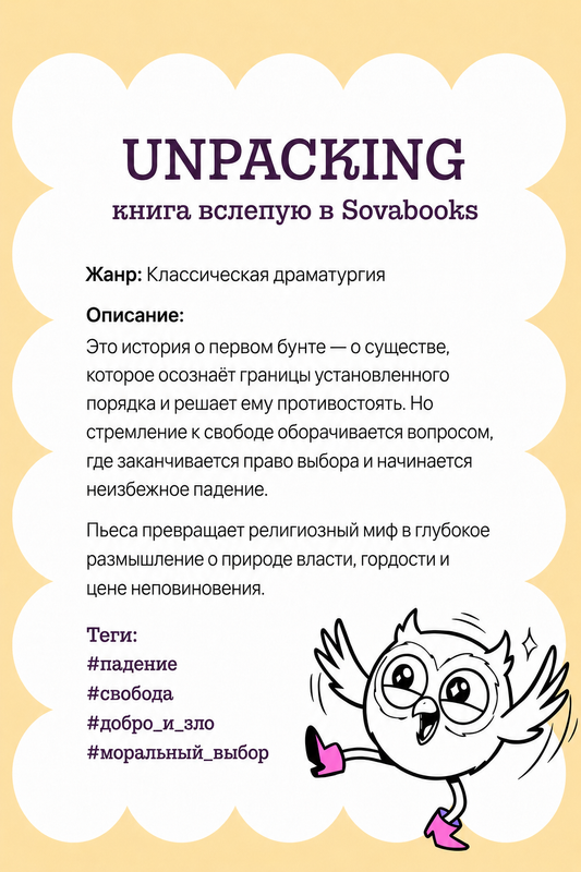 UNPACKING книга вслепую от SOVABOOKS -  Классическая драматургия