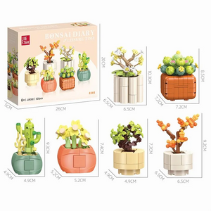 Набор конструкторов «Мини-суккуленты» (6 моделей, 520 деталей)