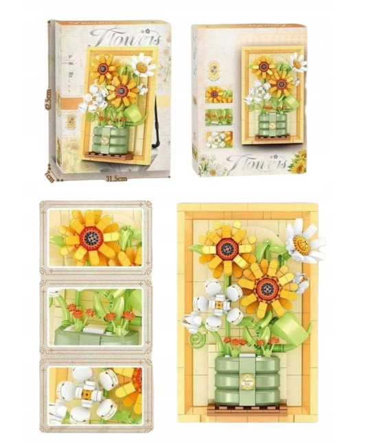 Конструктор «Цветы в вазе» — объемная картина из 562 элементов