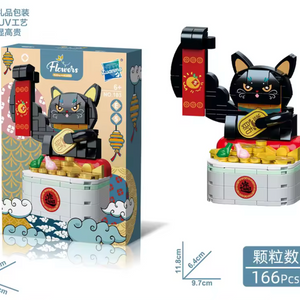 Конструктор «Манэки-нэко» (166 деталей) — символ удачи и яркий декоративный набор