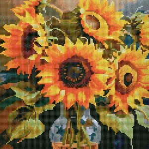 Книга Алмазная мозаика Подсолнухи в вазе (40х50 см) | SOVABOOKS
