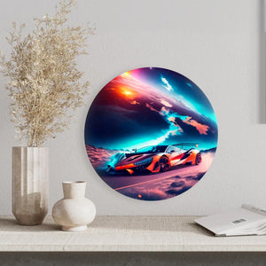 Круглая картина по номерам Гоночная машина