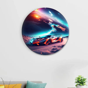 Круглая картина по номерам Гоночная машина