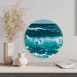 Круглая картина по номерам Океанские волны
