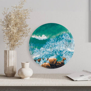 Круглая картина по номерам Бушующий океан