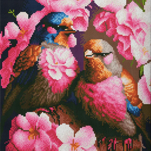 Книга Алмазная мозаика Розовые птички (40х50 см) | SOVABOOKS